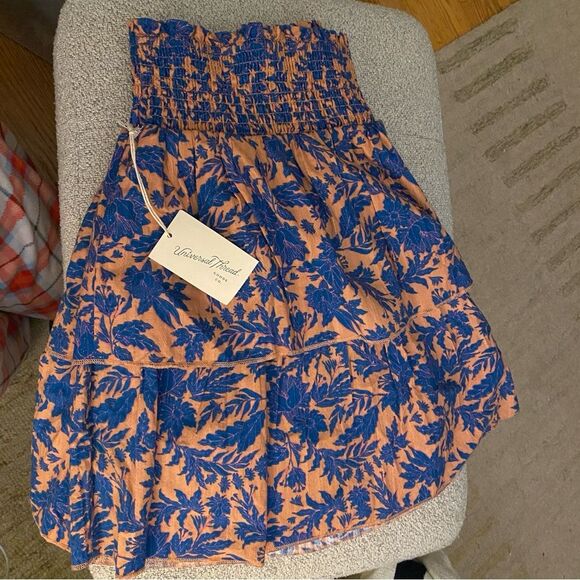 NWT Universal Thread Tiered Skirt Women's Blue Floral Short Ruffle XXL - Picture 6 of 9